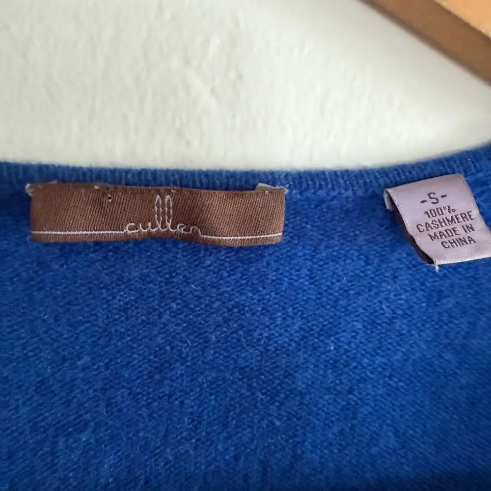 CULLEN | Royal Blue Cashmere Open Front Cardigan Sweater | Small